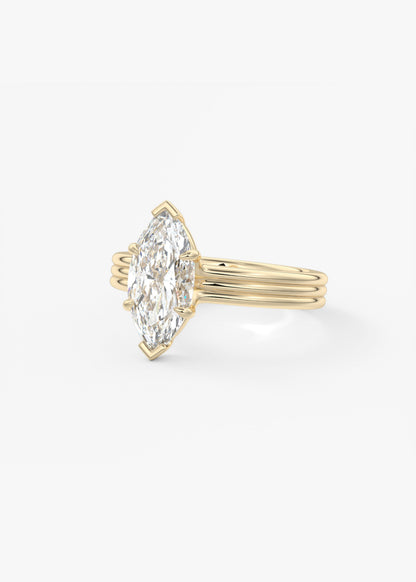 Oval Solitaire With Raised Basket Gallery Lab Grown Diamond Engagement Ring