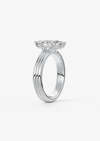 Oval Solitaire With Raised Basket Gallery Lab Grown Diamond Engagement Ring