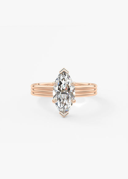 Oval Solitaire With Raised Basket Gallery Lab Grown Diamond Engagement Ring