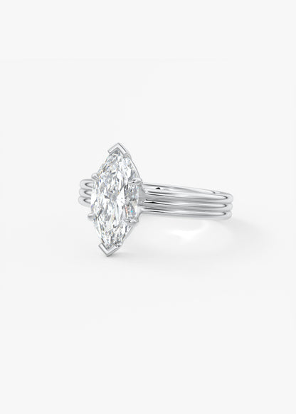 Oval Solitaire With Raised Basket Gallery Lab Grown Diamond Engagement Ring