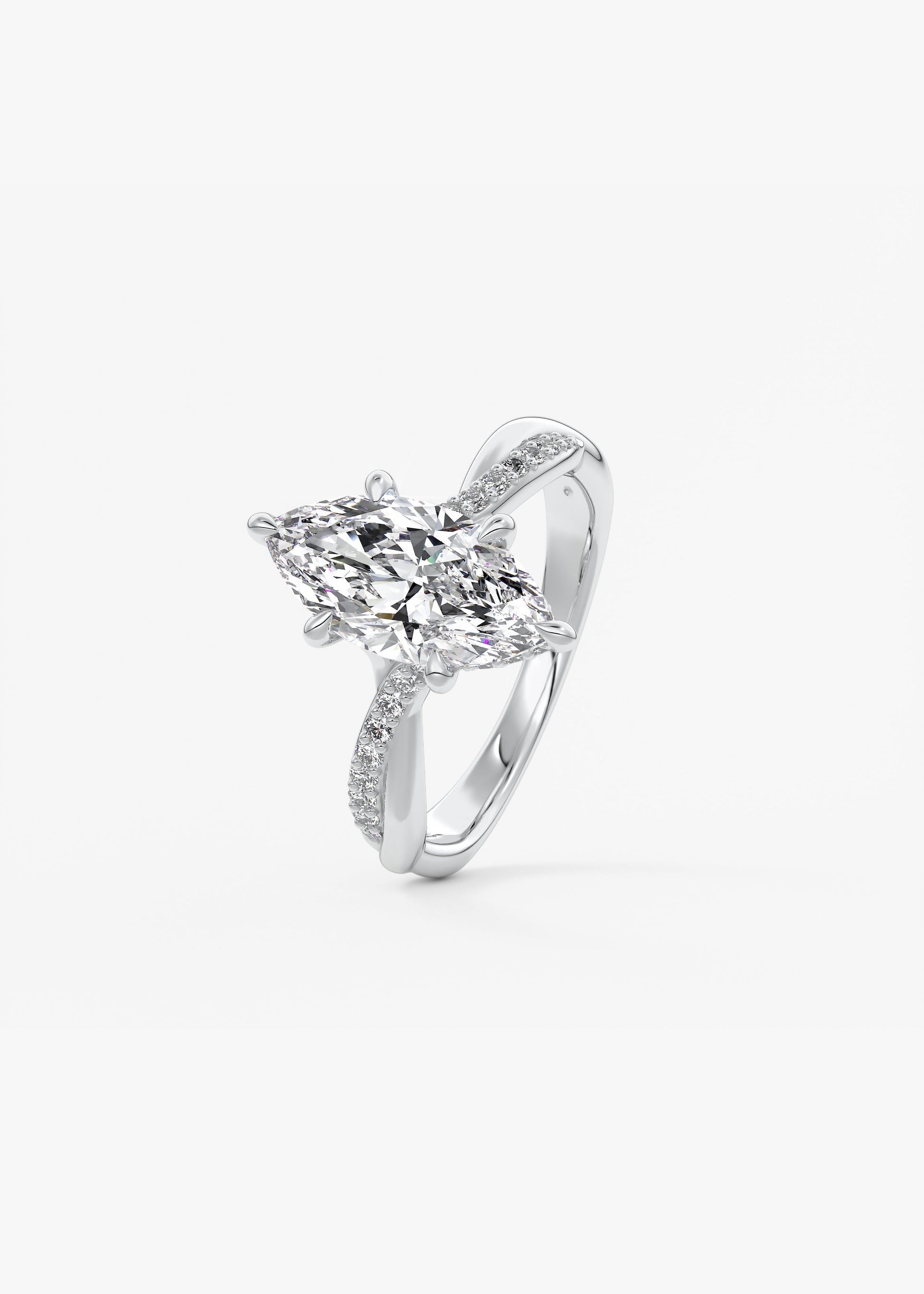 Oval Solitaire With Raised Basket Gallery Lab Grown Diamond Engagement Ring