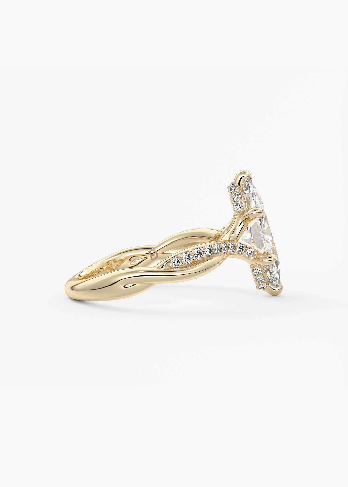 Oval Solitaire With Raised Basket Gallery Lab Grown Diamond Engagement Ring