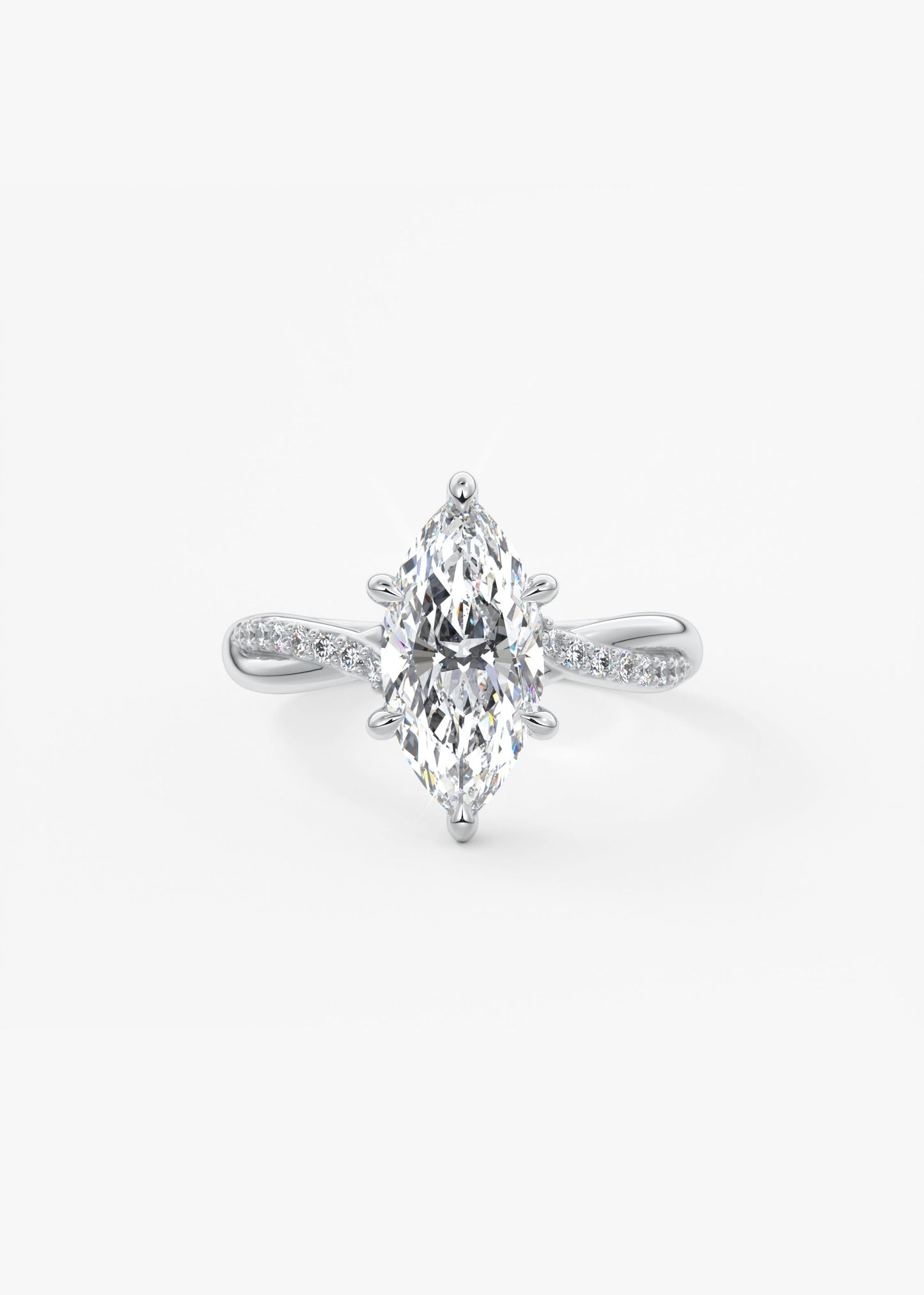 Oval Solitaire With Raised Basket Gallery Lab Grown Diamond Engagement Ring