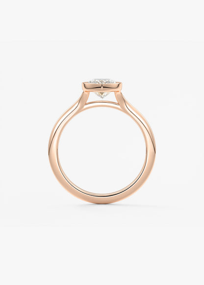 Oval Solitaire With Raised Basket Gallery Lab Grown Diamond Engagement Ring