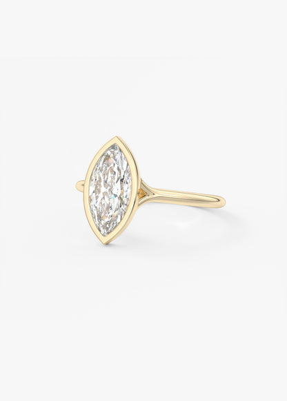 Oval Solitaire With Raised Basket Gallery Lab Grown Diamond Engagement Ring