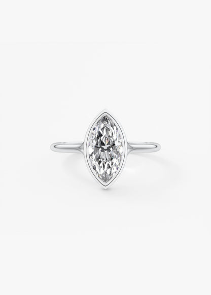 Oval Solitaire With Raised Basket Gallery Lab Grown Diamond Engagement Ring