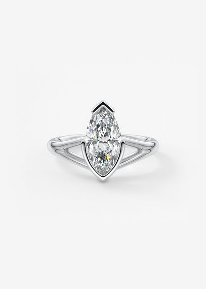 Oval Solitaire With Raised Basket Gallery Lab Grown Diamond Engagement Ring