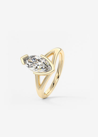 Oval Solitaire With Raised Basket Gallery Lab Grown Diamond Engagement Ring