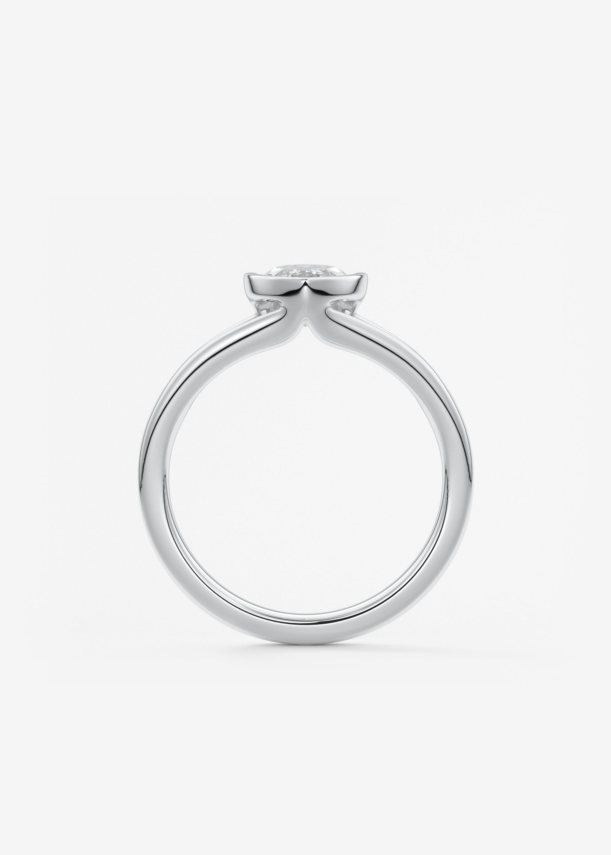 Oval Solitaire With Raised Basket Gallery Lab Grown Diamond Engagement Ring