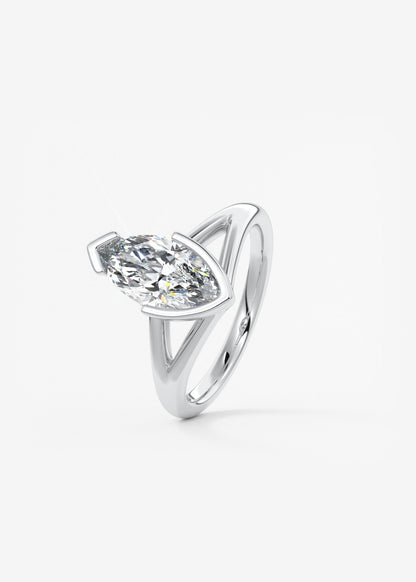 Oval Solitaire With Raised Basket Gallery Lab Grown Diamond Engagement Ring