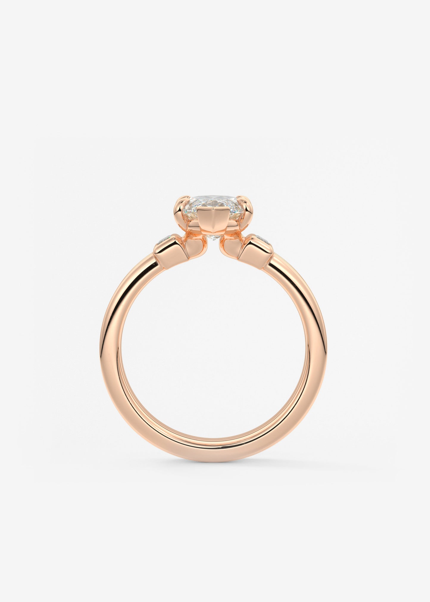Oval Solitaire With Raised Basket Gallery Lab Grown Diamond Engagement Ring