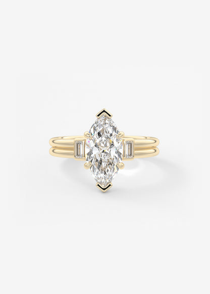 Oval Solitaire With Raised Basket Gallery Lab Grown Diamond Engagement Ring