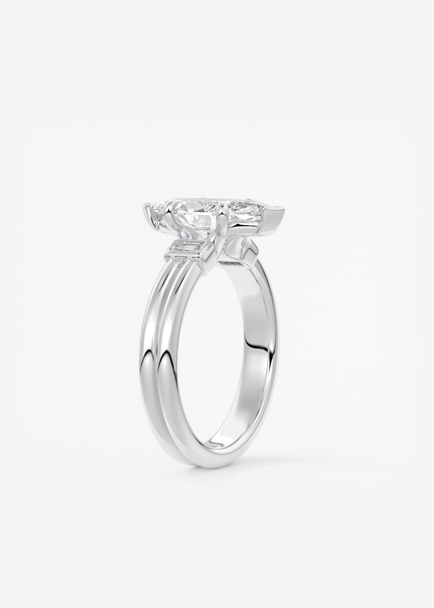 Oval Solitaire With Raised Basket Gallery Lab Grown Diamond Engagement Ring