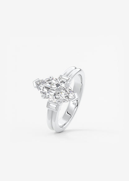 Oval Solitaire With Raised Basket Gallery Lab Grown Diamond Engagement Ring