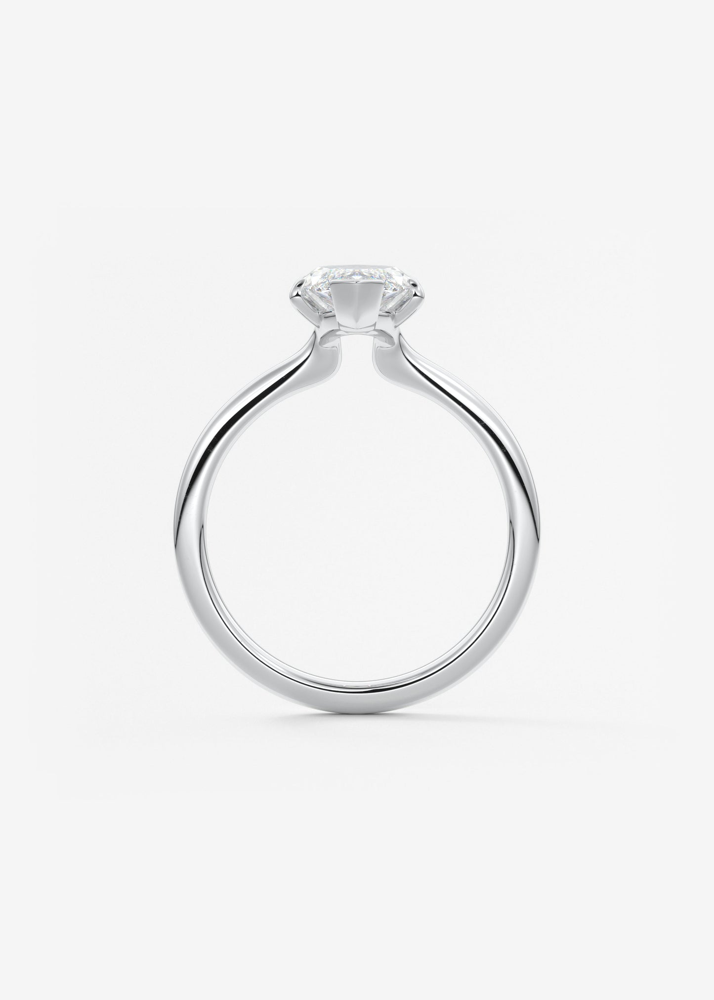 Oval Solitaire With Raised Basket Gallery Lab Grown Diamond Engagement Ring