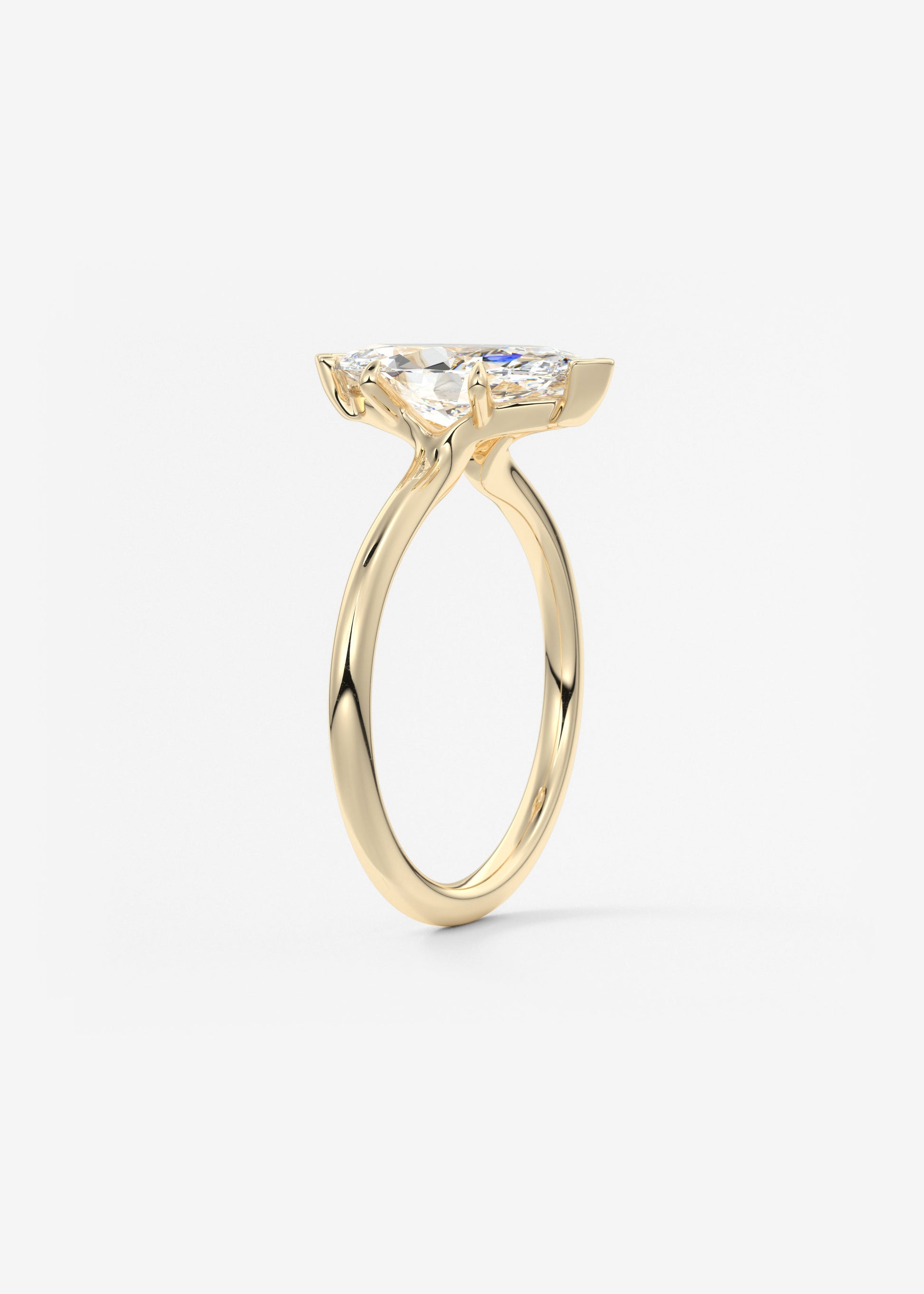 Oval Solitaire With Raised Basket Gallery Lab Grown Diamond Engagement Ring