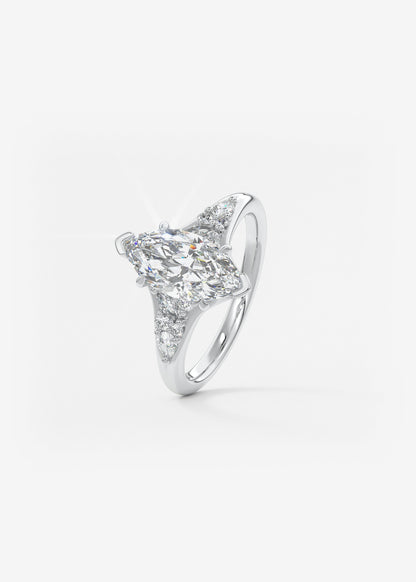 Oval Solitaire With Raised Basket Gallery Lab Grown Diamond Engagement Ring