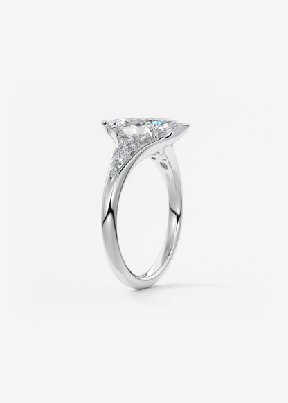 Oval Solitaire With Raised Basket Gallery Lab Grown Diamond Engagement Ring