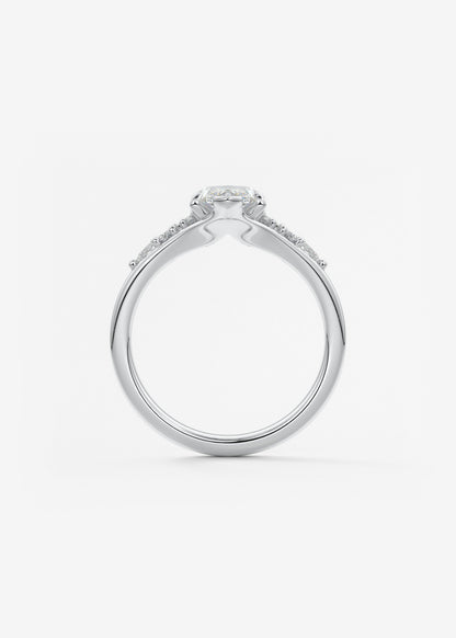 Oval Solitaire With Raised Basket Gallery Lab Grown Diamond Engagement Ring