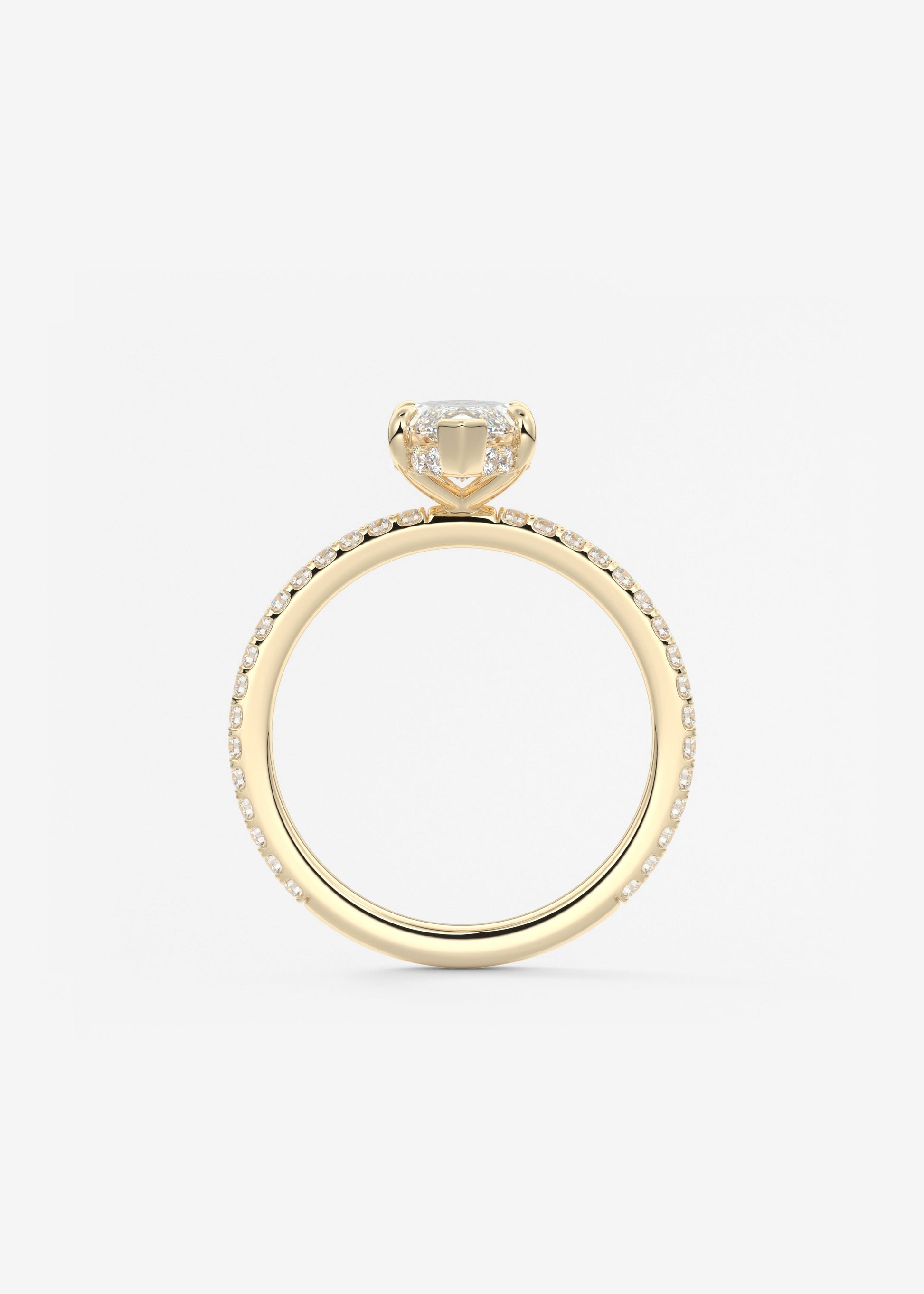 Oval Solitaire With Raised Basket Gallery Lab Grown Diamond Engagement Ring