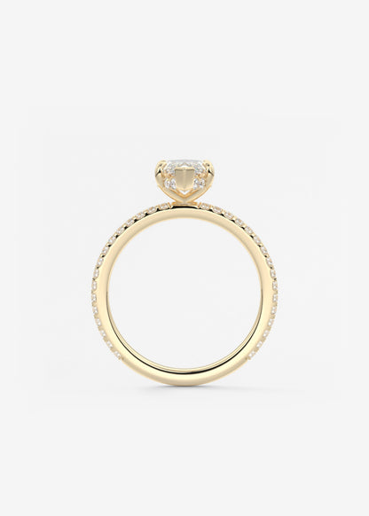 Oval Solitaire With Raised Basket Gallery Lab Grown Diamond Engagement Ring