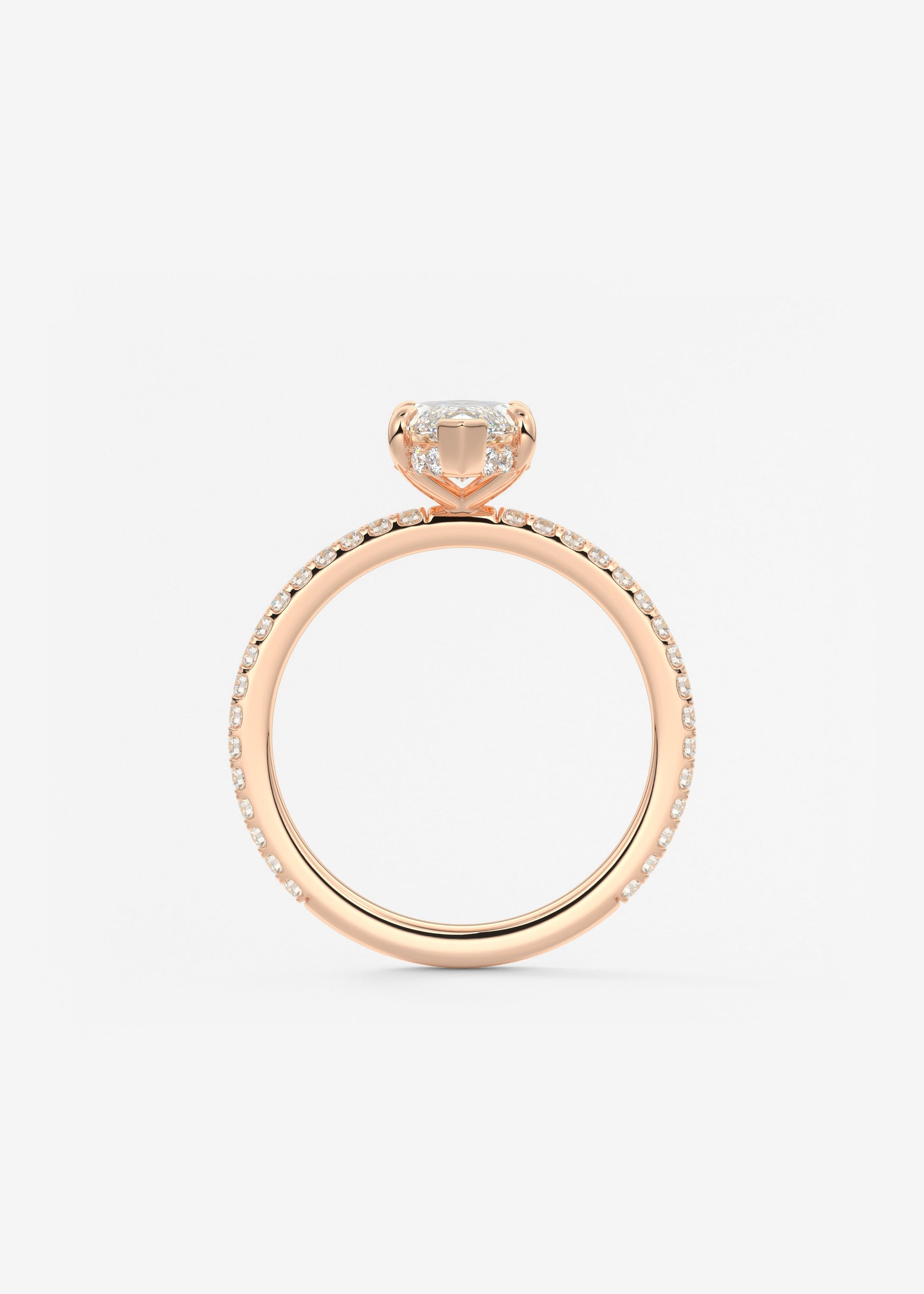 Oval Solitaire With Raised Basket Gallery Lab Grown Diamond Engagement Ring