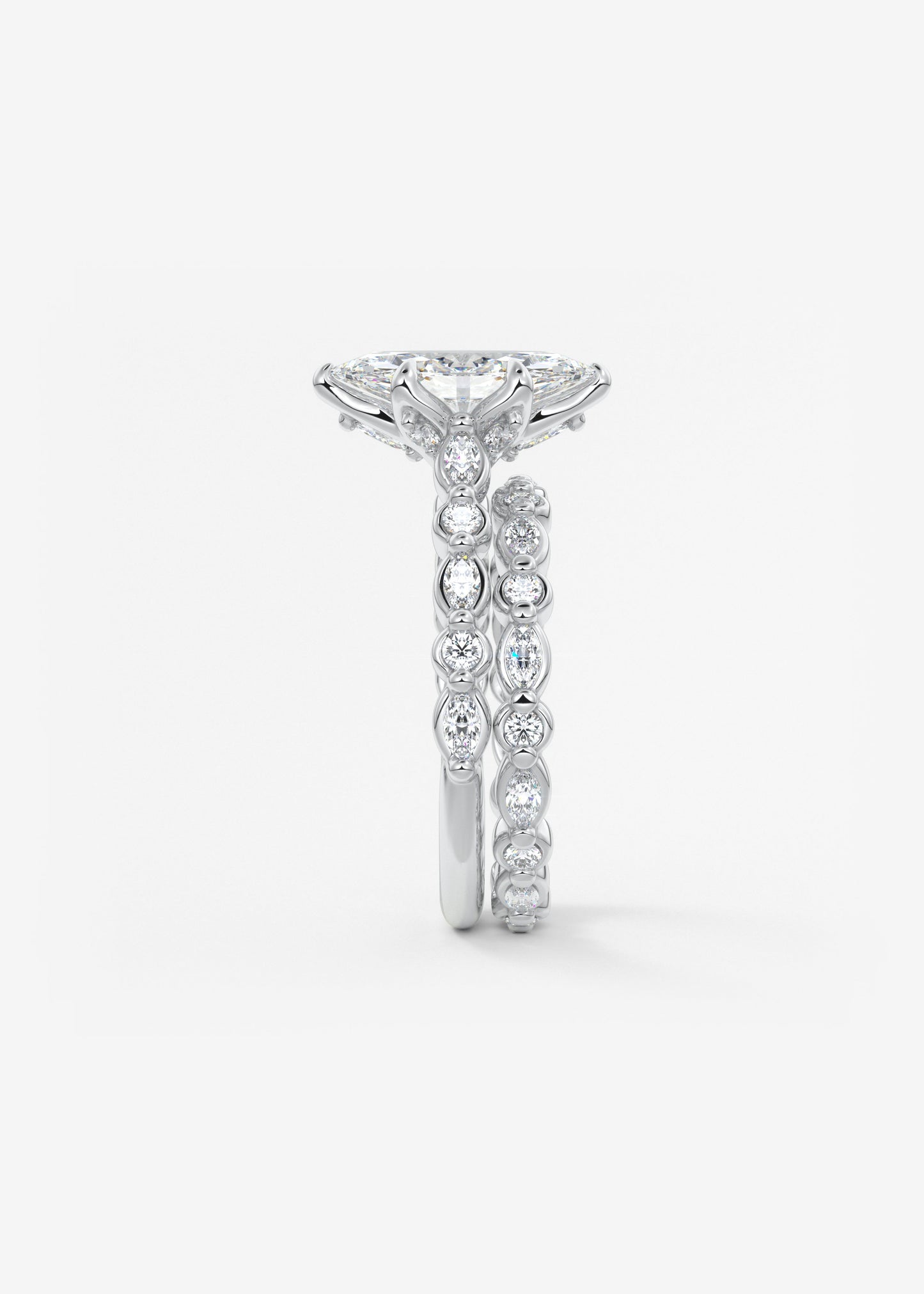 Oval Solitaire With Raised Basket Gallery Lab Grown Diamond Engagement Ring