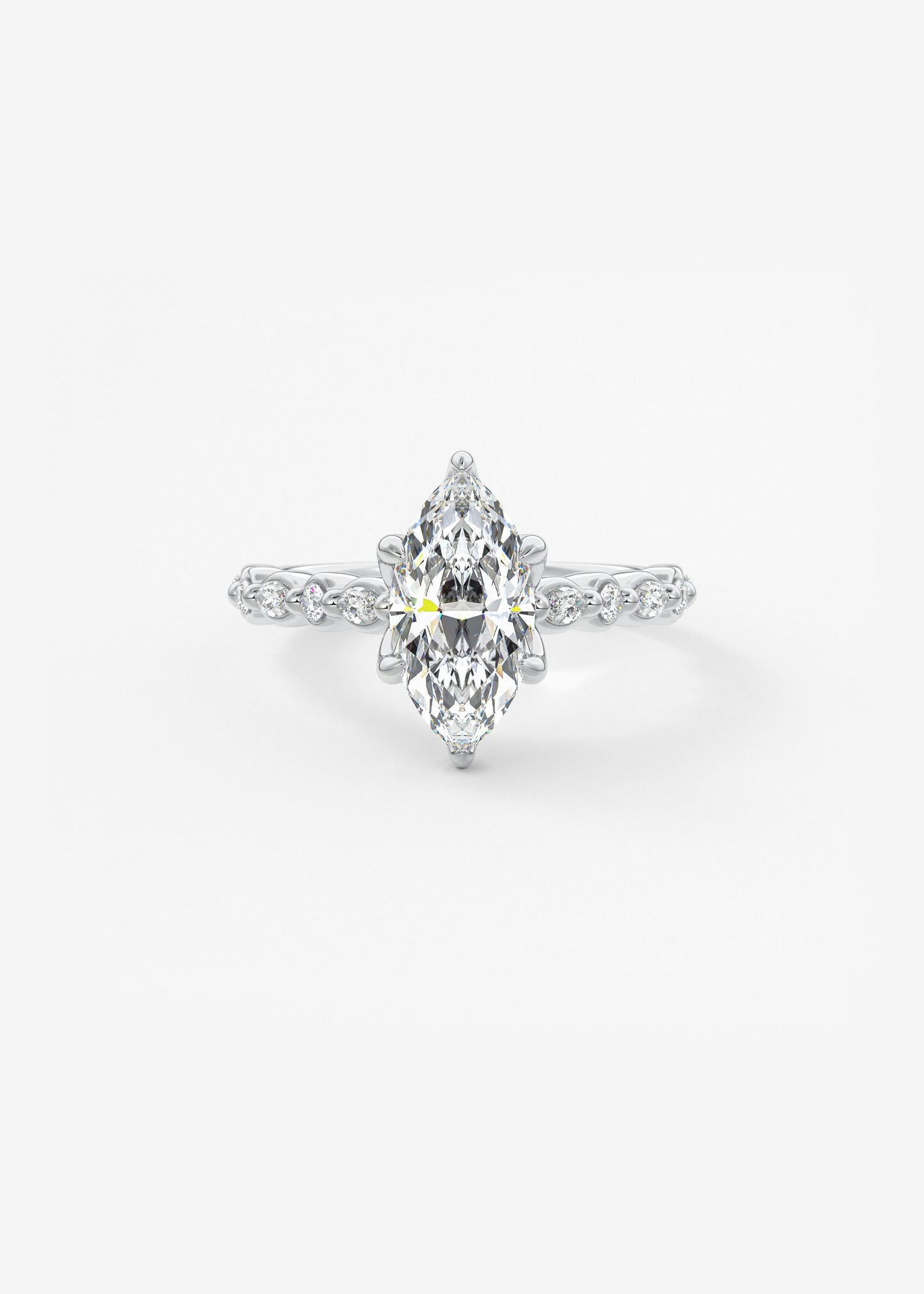 Oval Solitaire With Raised Basket Gallery Lab Grown Diamond Engagement Ring
