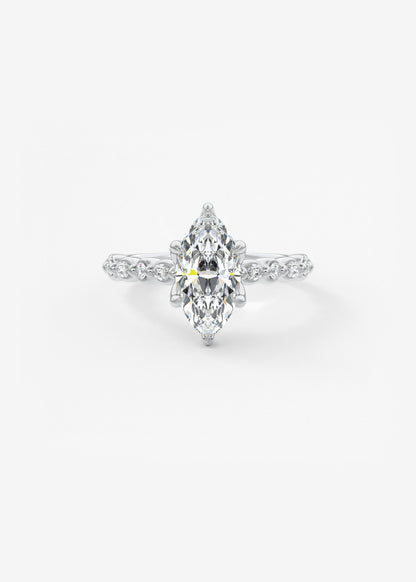 Oval Solitaire With Raised Basket Gallery Lab Grown Diamond Engagement Ring