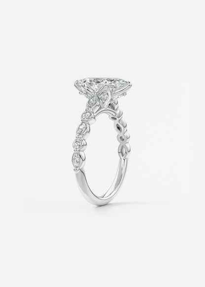 Oval Solitaire With Raised Basket Gallery Lab Grown Diamond Engagement Ring