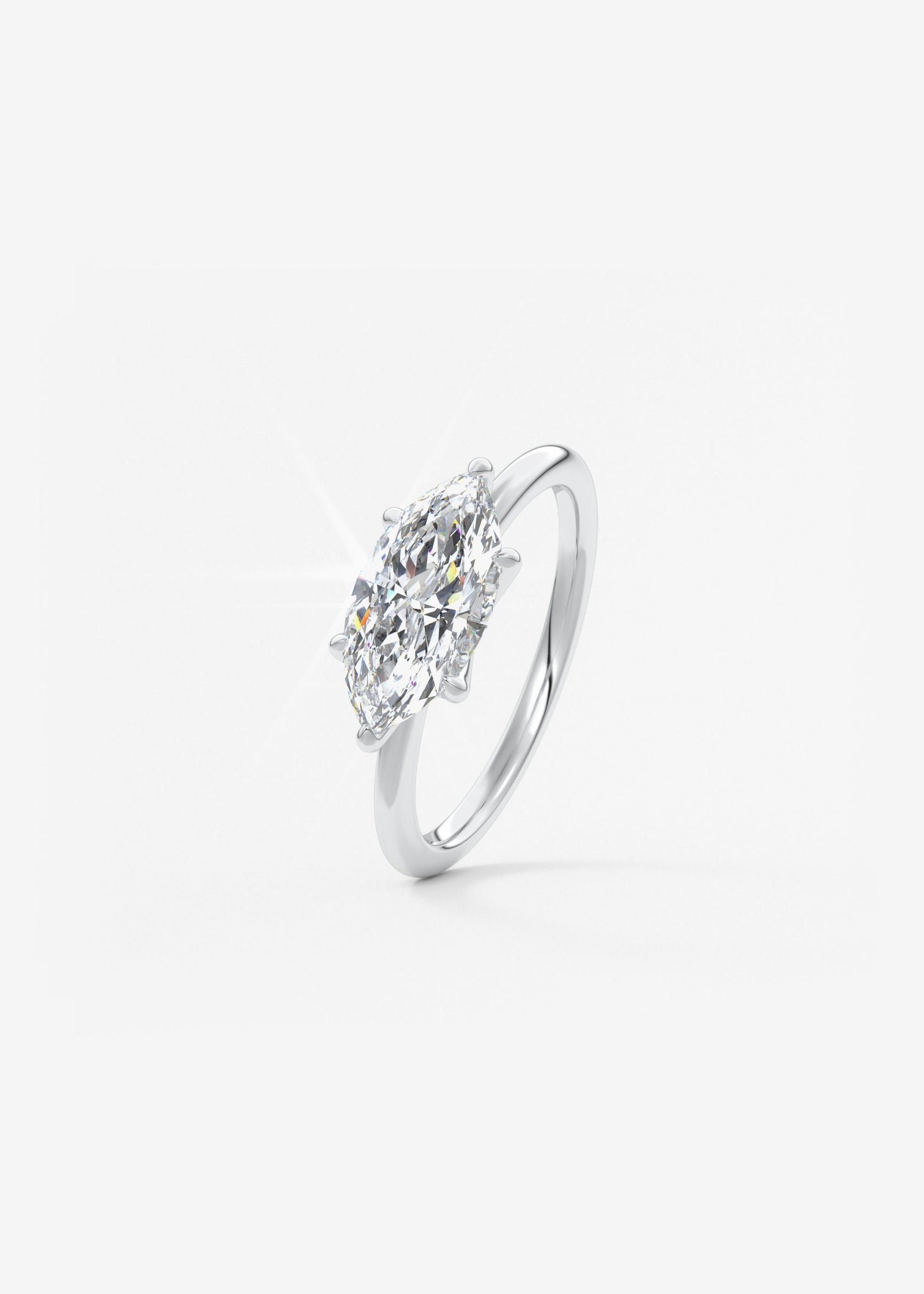 Oval Solitaire With Raised Basket Gallery Lab Grown Diamond Engagement Ring