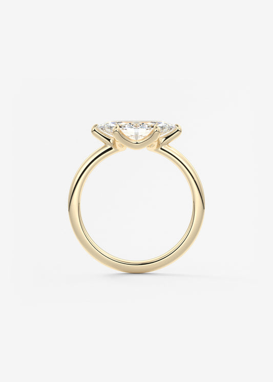 Oval Solitaire With Raised Basket Gallery Lab Grown Diamond Engagement Ring