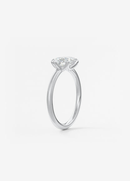 Oval Solitaire With Raised Basket Gallery Lab Grown Diamond Engagement Ring