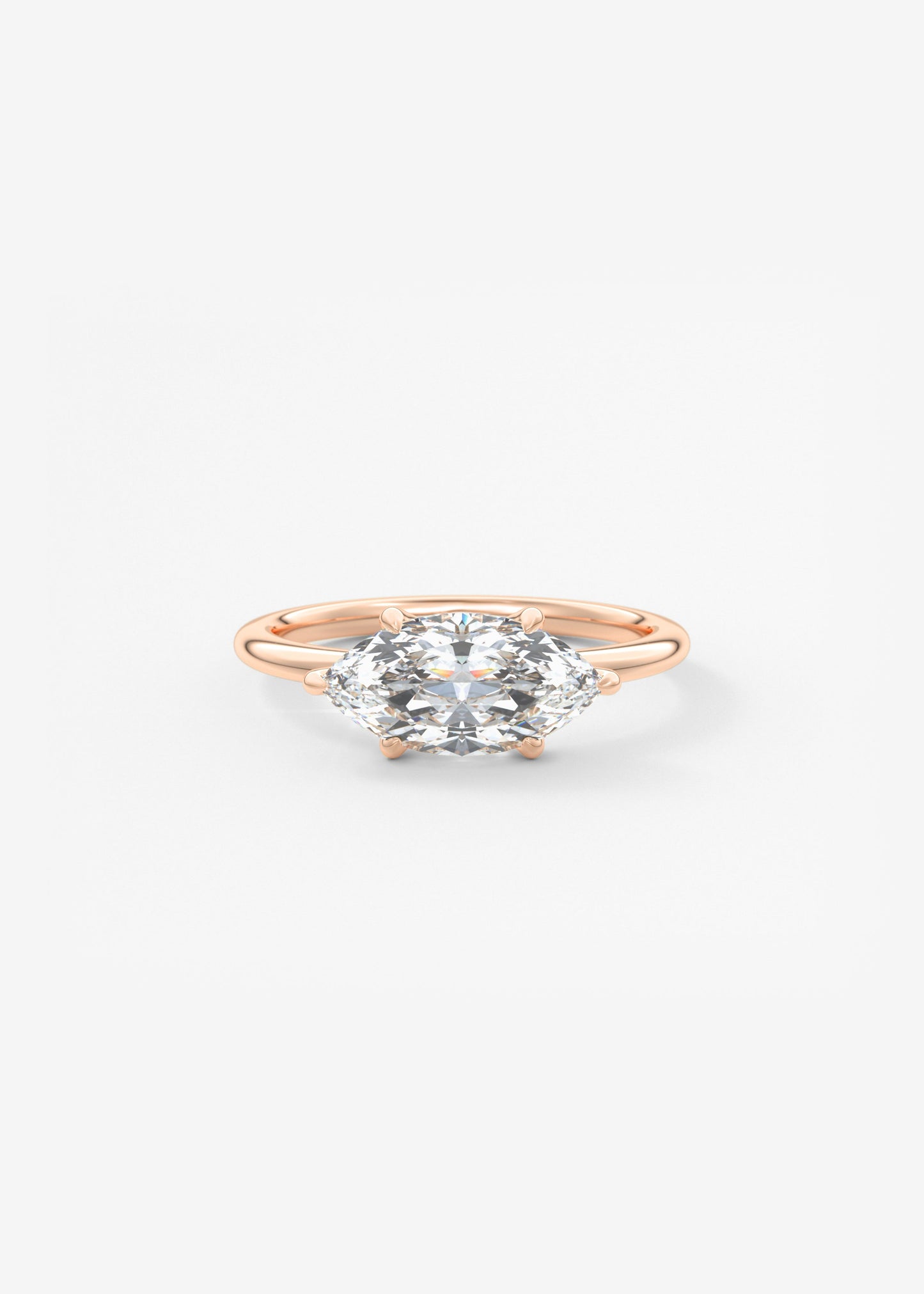 Oval Solitaire With Raised Basket Gallery Lab Grown Diamond Engagement Ring
