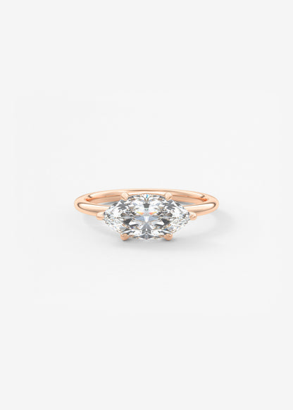 Oval Solitaire With Raised Basket Gallery Lab Grown Diamond Engagement Ring