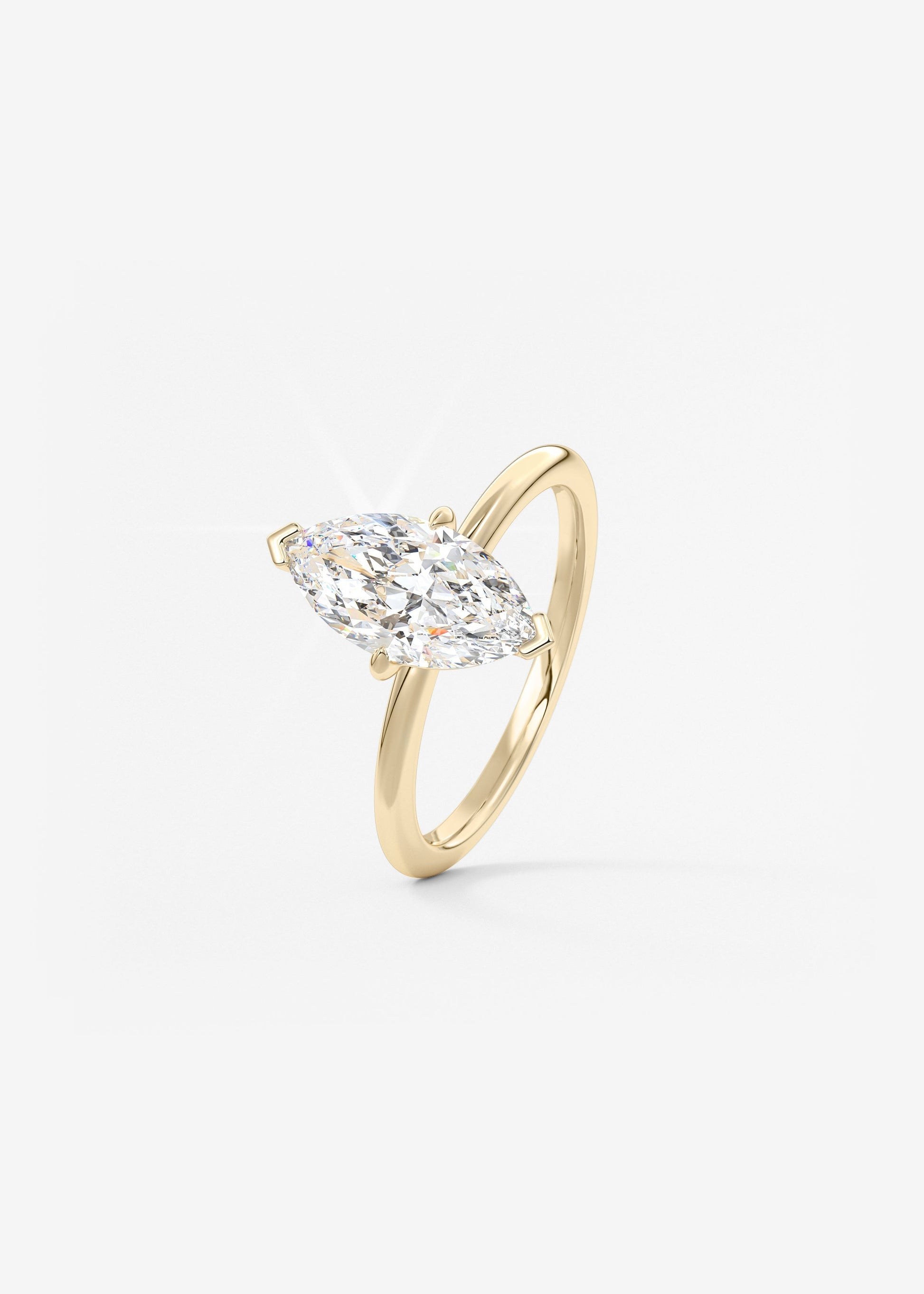 Oval Solitaire With Raised Basket Gallery Lab Grown Diamond Engagement Ring