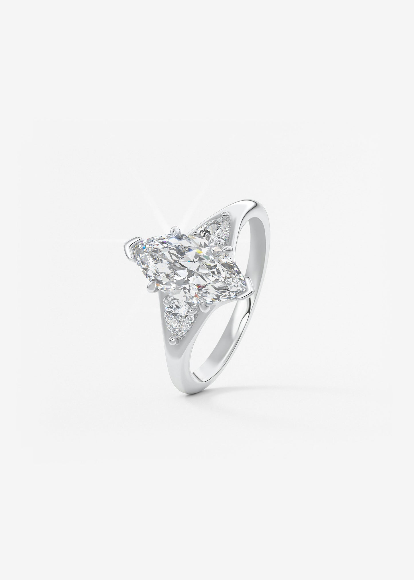 Oval Solitaire With Raised Basket Gallery Lab Grown Diamond Engagement Ring