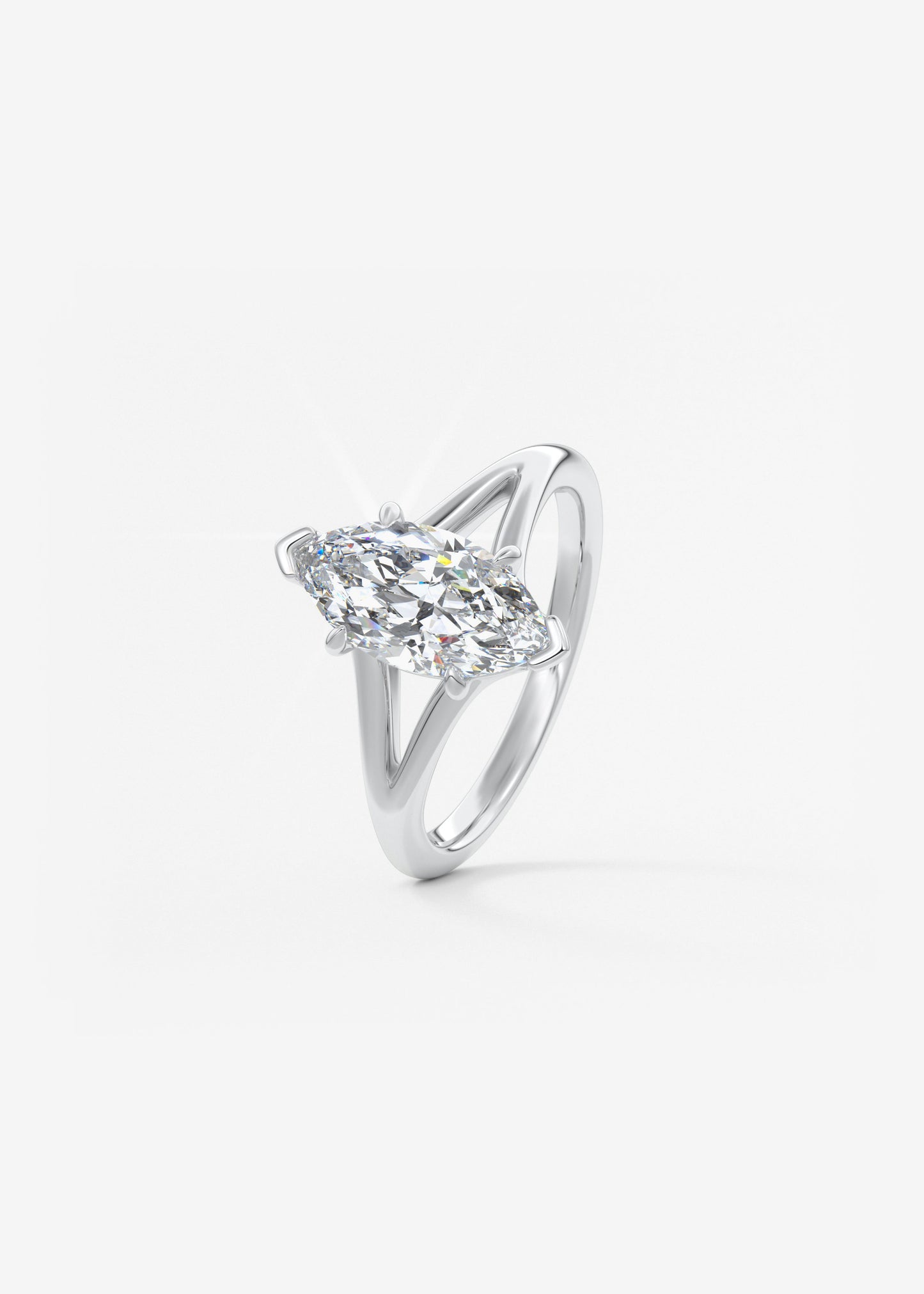 Oval Solitaire With Raised Basket Gallery Lab Grown Diamond Engagement Ring