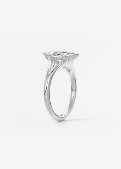 Oval Solitaire With Raised Basket Gallery Lab Grown Diamond Engagement Ring