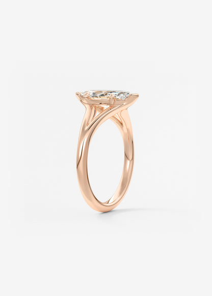 Oval Solitaire With Raised Basket Gallery Lab Grown Diamond Engagement Ring