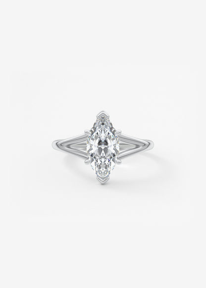 Oval Solitaire With Raised Basket Gallery Lab Grown Diamond Engagement Ring
