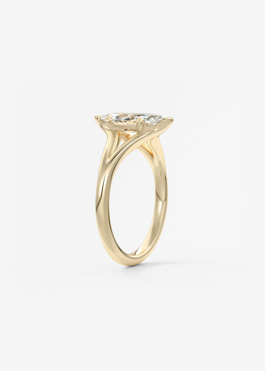 Oval Solitaire With Raised Basket Gallery Lab Grown Diamond Engagement Ring