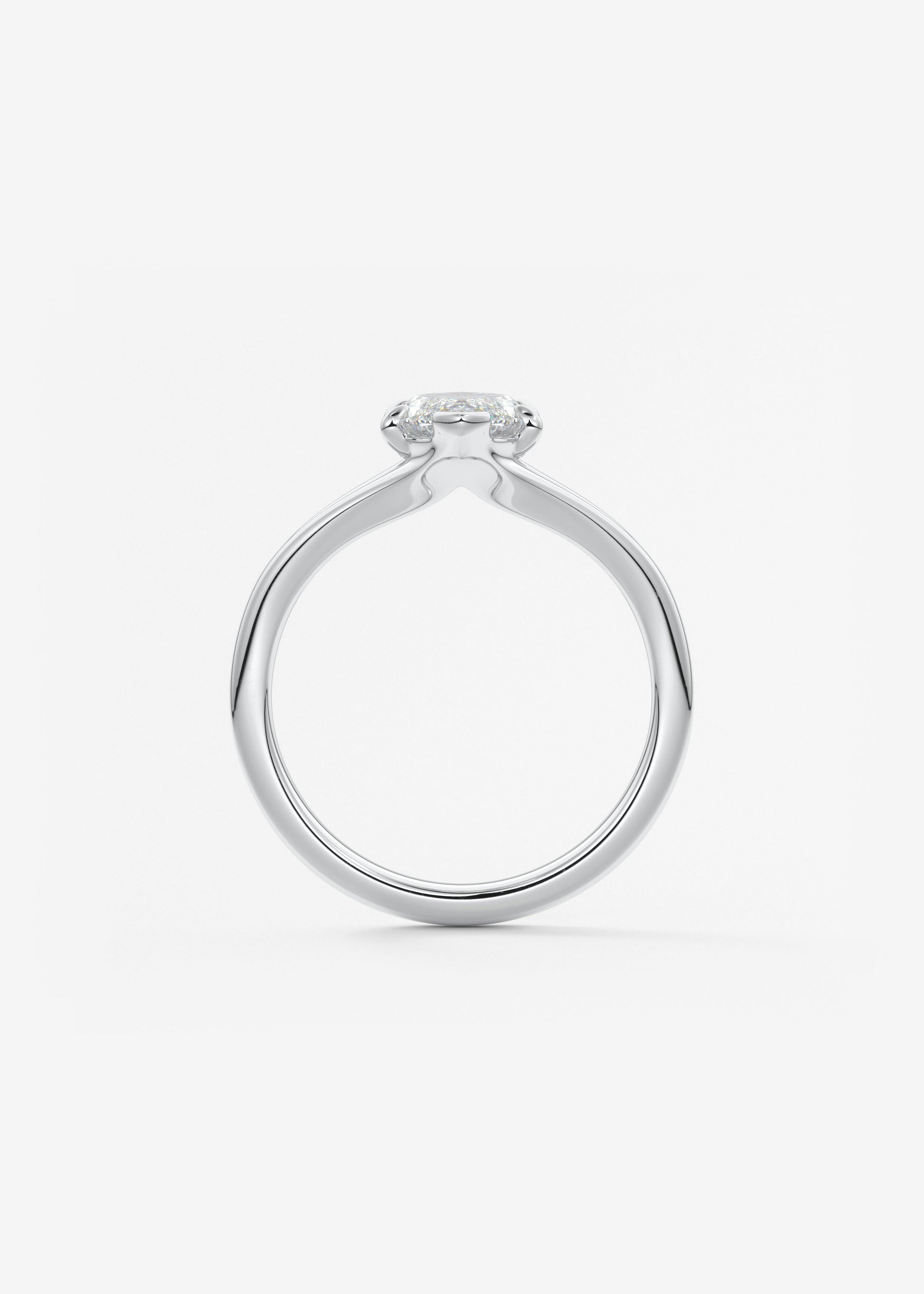 Oval Solitaire With Raised Basket Gallery Lab Grown Diamond Engagement Ring