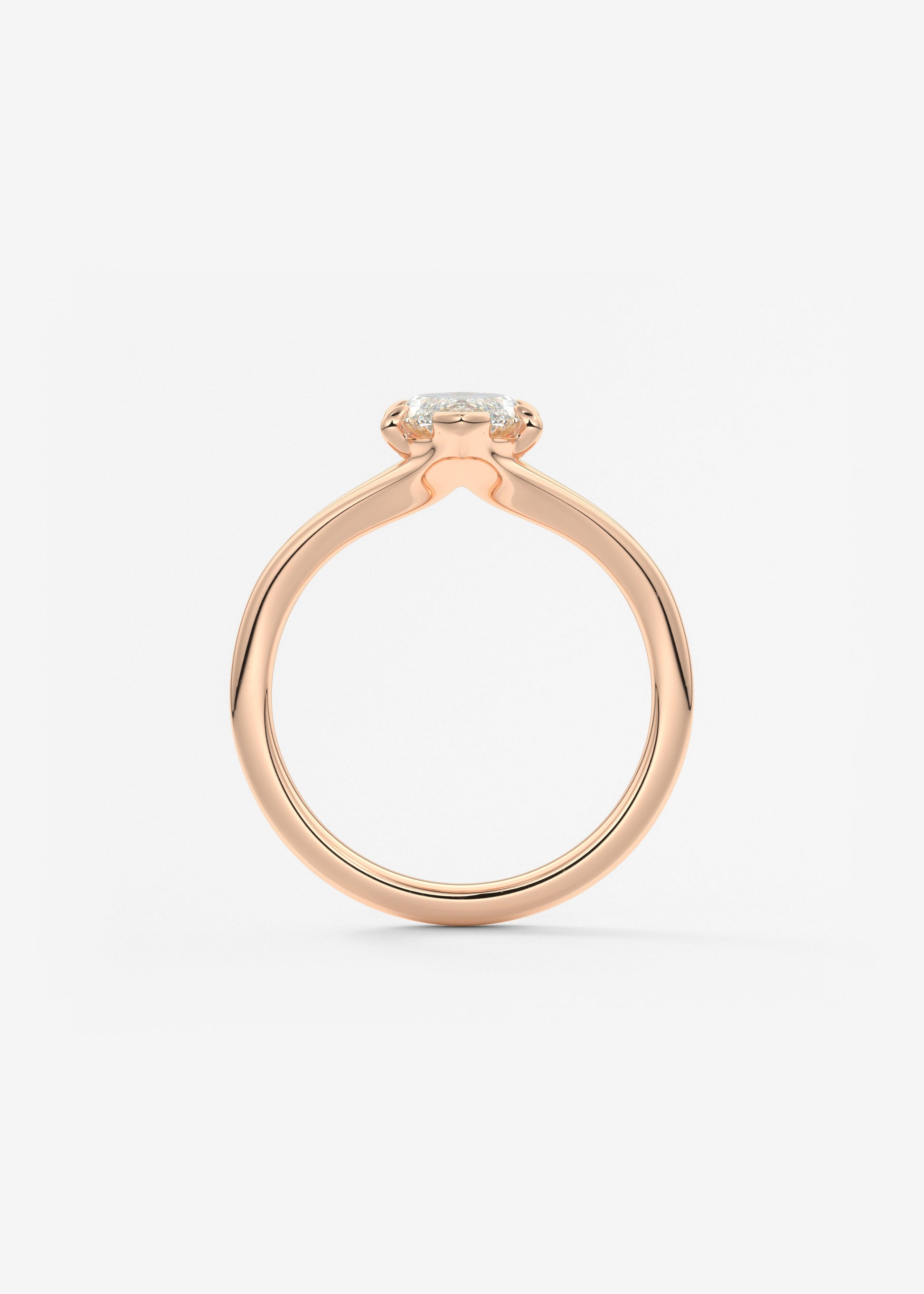 Oval Solitaire With Raised Basket Gallery Lab Grown Diamond Engagement Ring