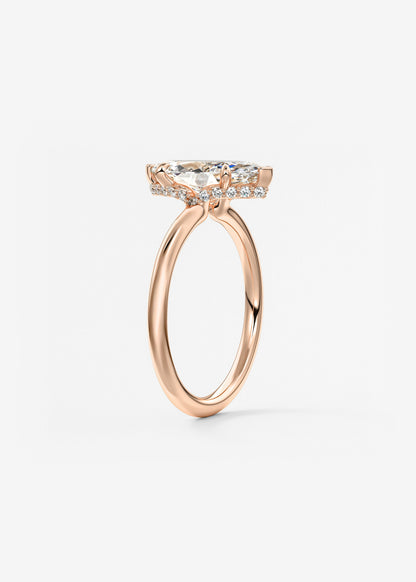 Oval Solitaire With Raised Basket Gallery Lab Grown Diamond Engagement Ring