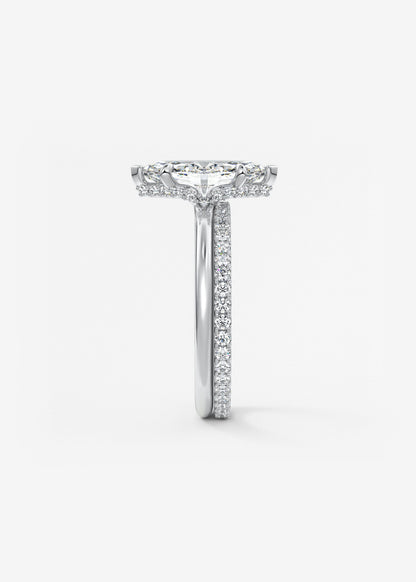 Oval Solitaire With Raised Basket Gallery Lab Grown Diamond Engagement Ring