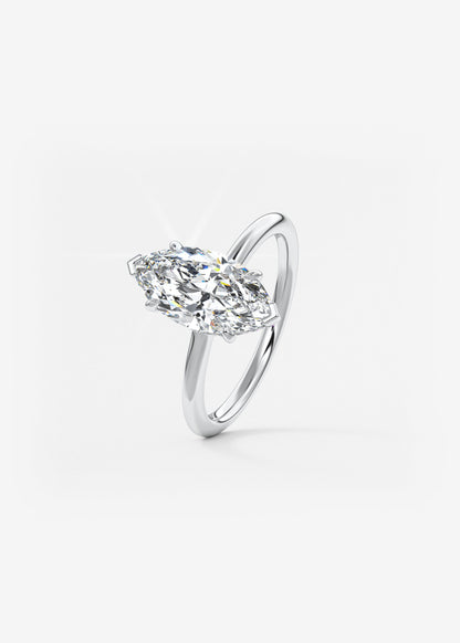 Oval Solitaire With Raised Basket Gallery Lab Grown Diamond Engagement Ring