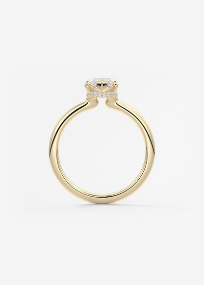 Oval Solitaire With Raised Basket Gallery Lab Grown Diamond Engagement Ring