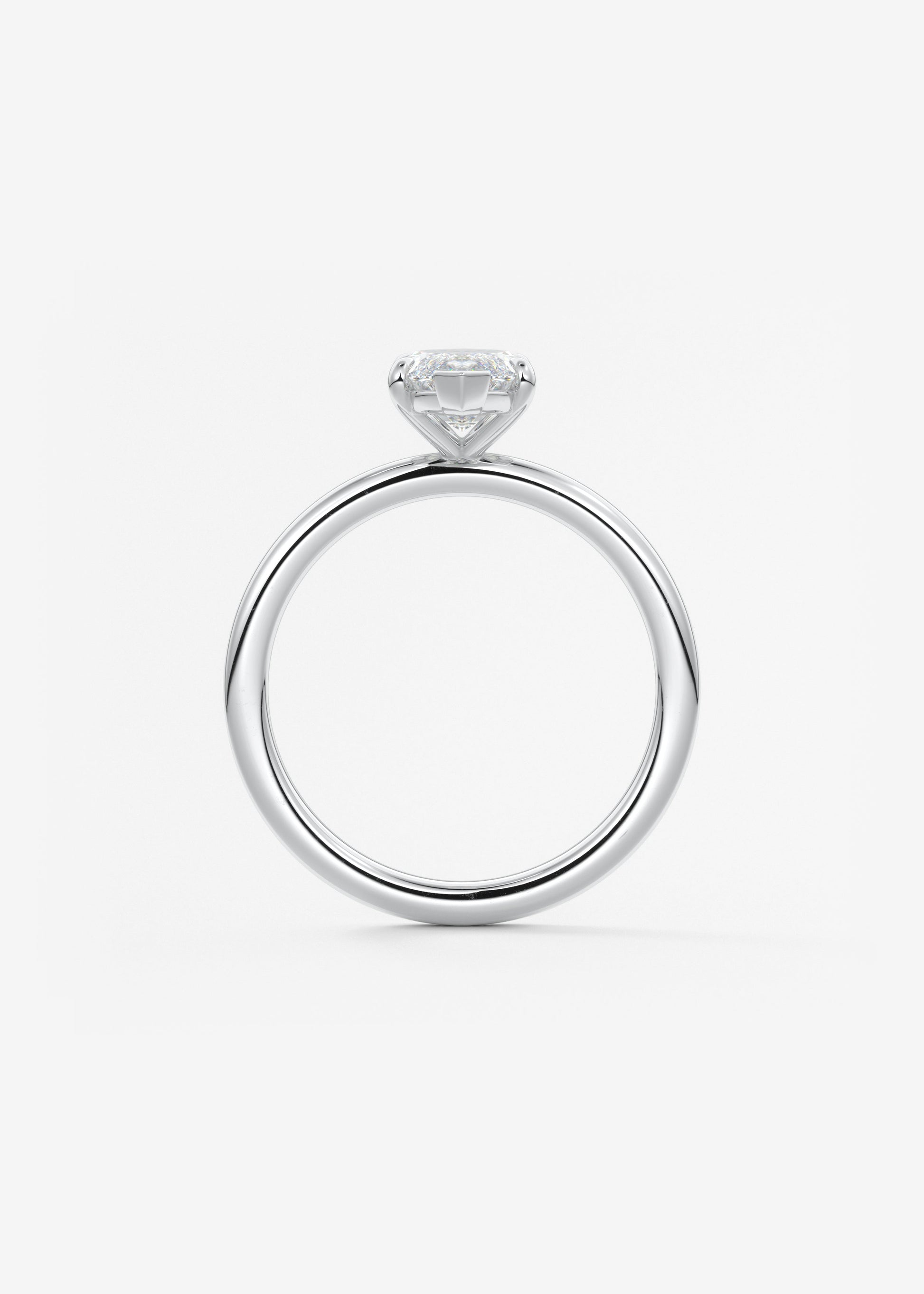 Oval Solitaire With Raised Basket Gallery Lab Grown Diamond Engagement Ring