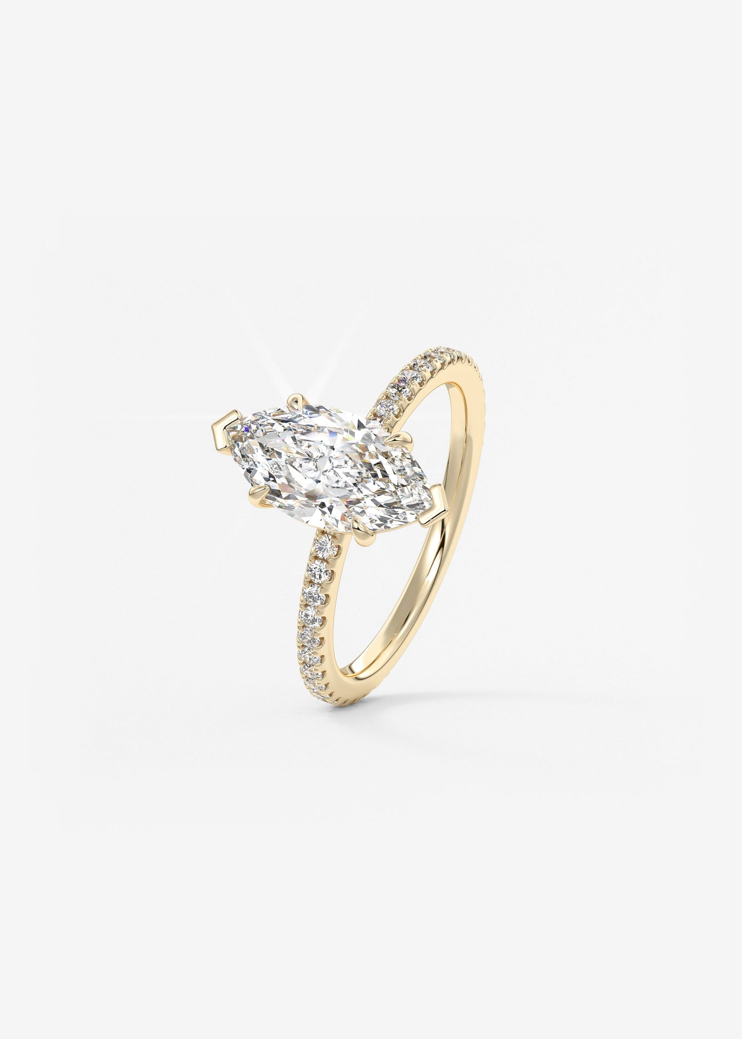 Oval Solitaire With Raised Basket Gallery Lab Grown Diamond Engagement Ring